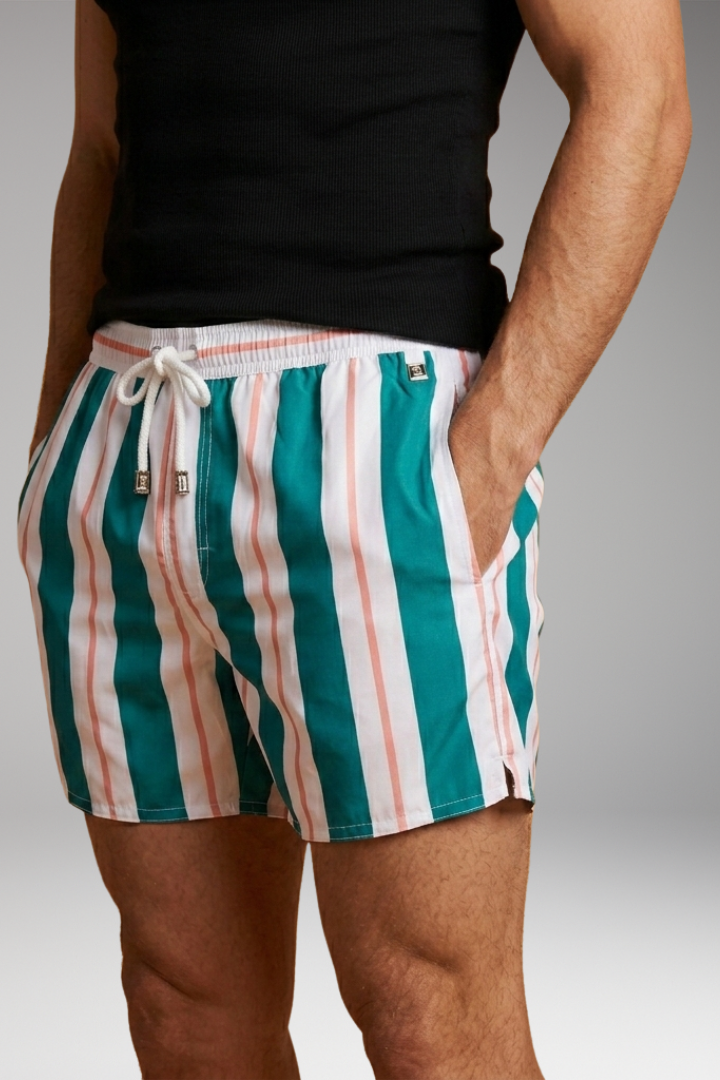 Men’s Swim Shorts with Elastic Waistband and Side Pockets