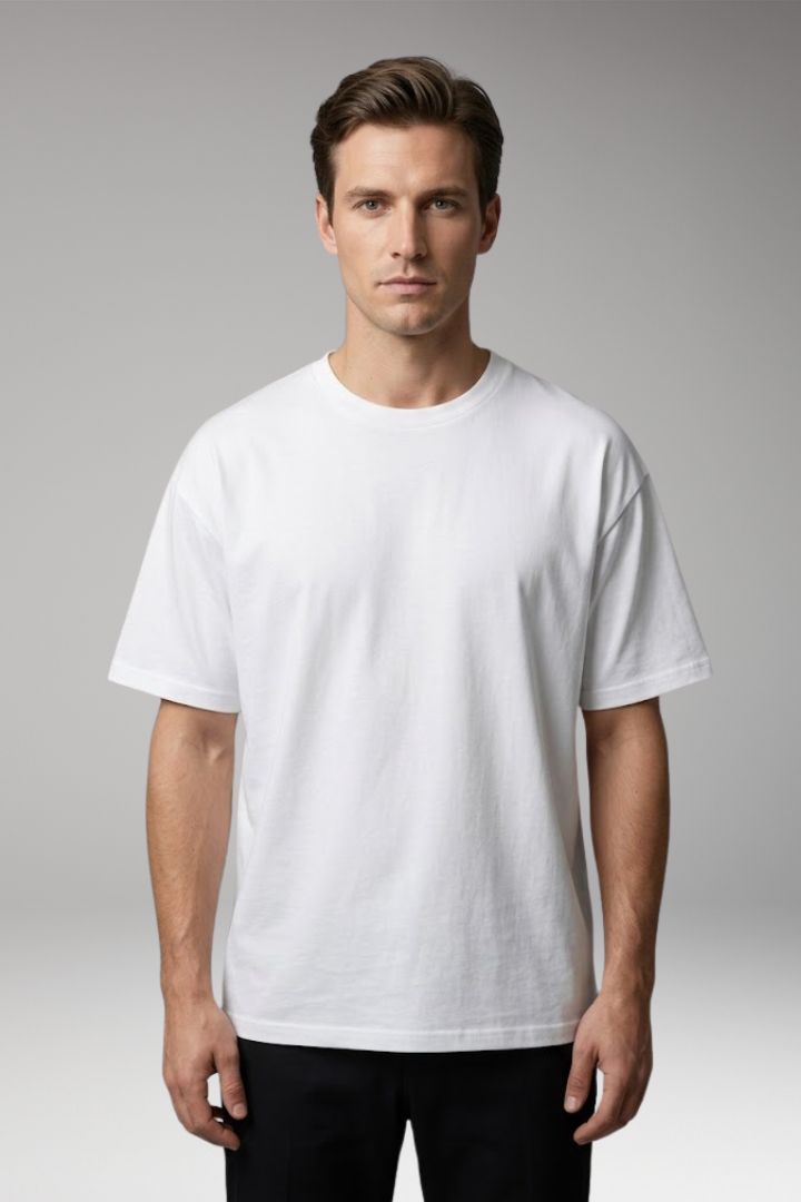 Men’s T-Shirt with Round Neck and Relaxed Fit