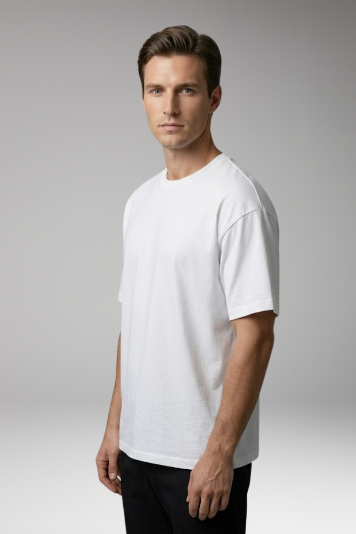Men’s T-Shirt with Round Neck and Relaxed Fit