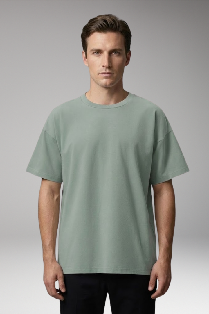 Men’s T-Shirt with Round Neck and Relaxed Fit