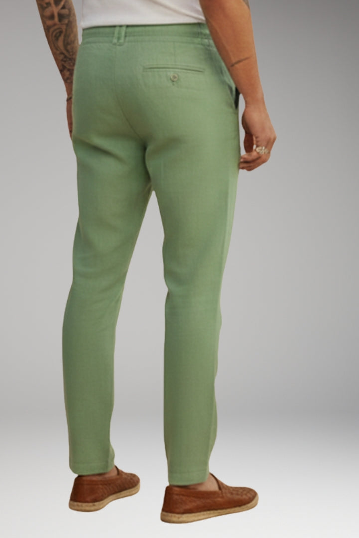 Men’s Trousers with Drawstring Waistband and Tapered Fit