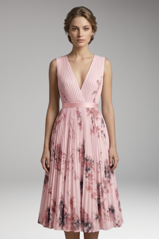 Women's Dress with V-Neckline and Wrap Design