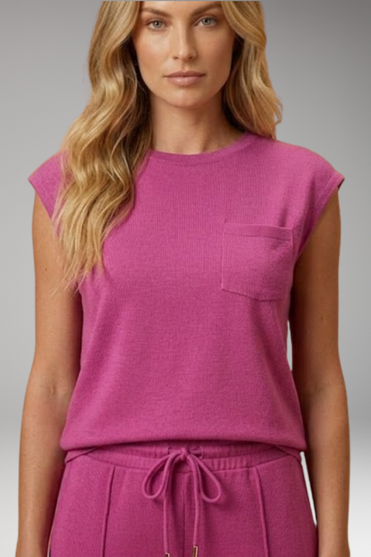 Women's Lounge Co-Ord with Relaxed Fit and Woven Surface