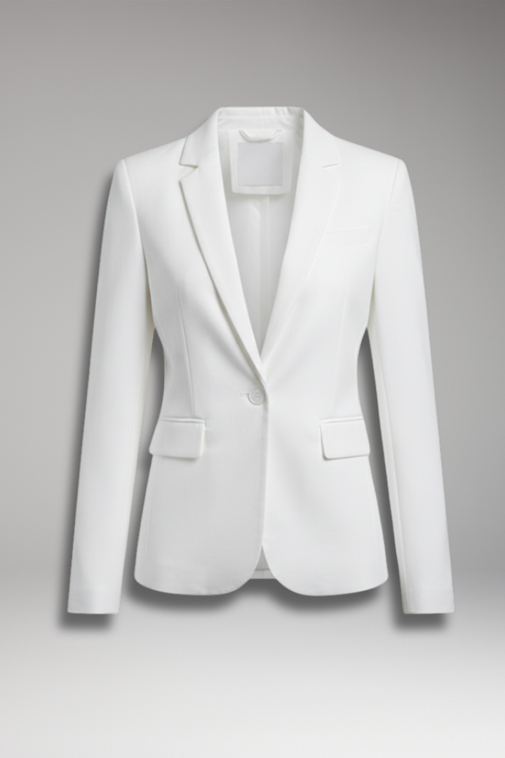 Women’s Slim Fit Blazer with Notched Lapel and Single Button