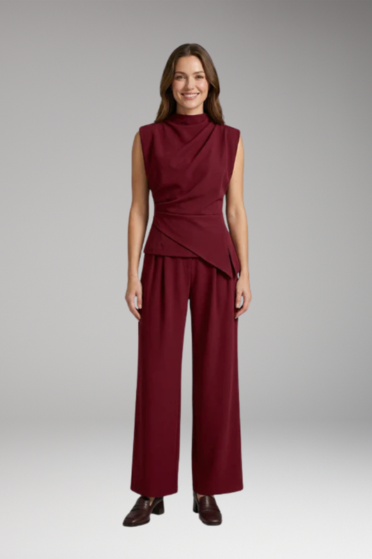 Women's Two Piece Set with Polyester Fabric and Flattering Fit